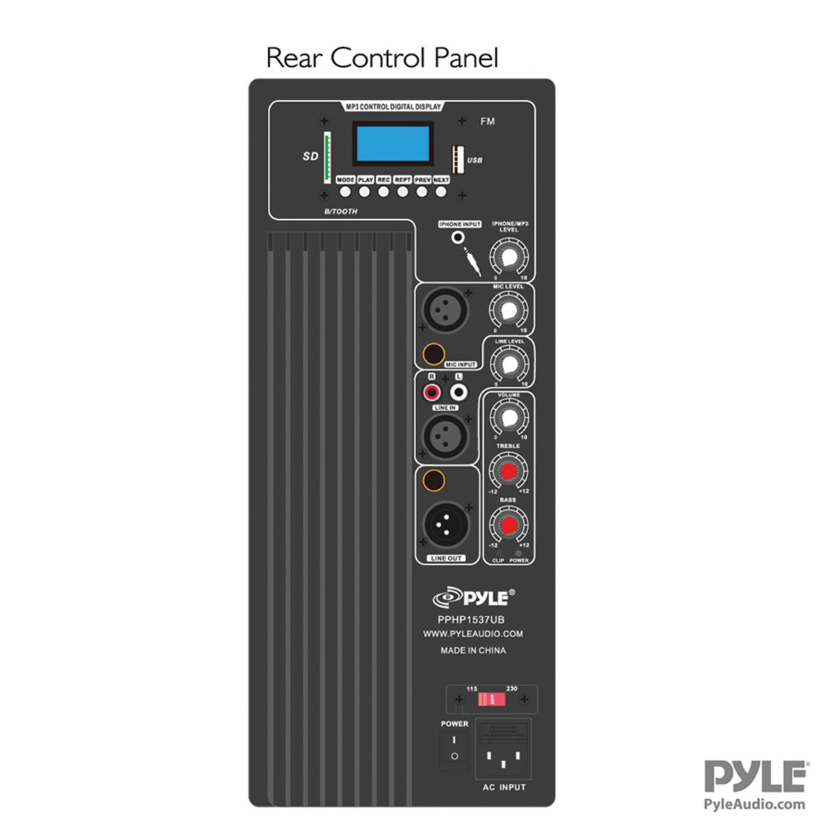 Pyle Bluetooth Loudspeaker Pa Cabinet Speaker System - 4