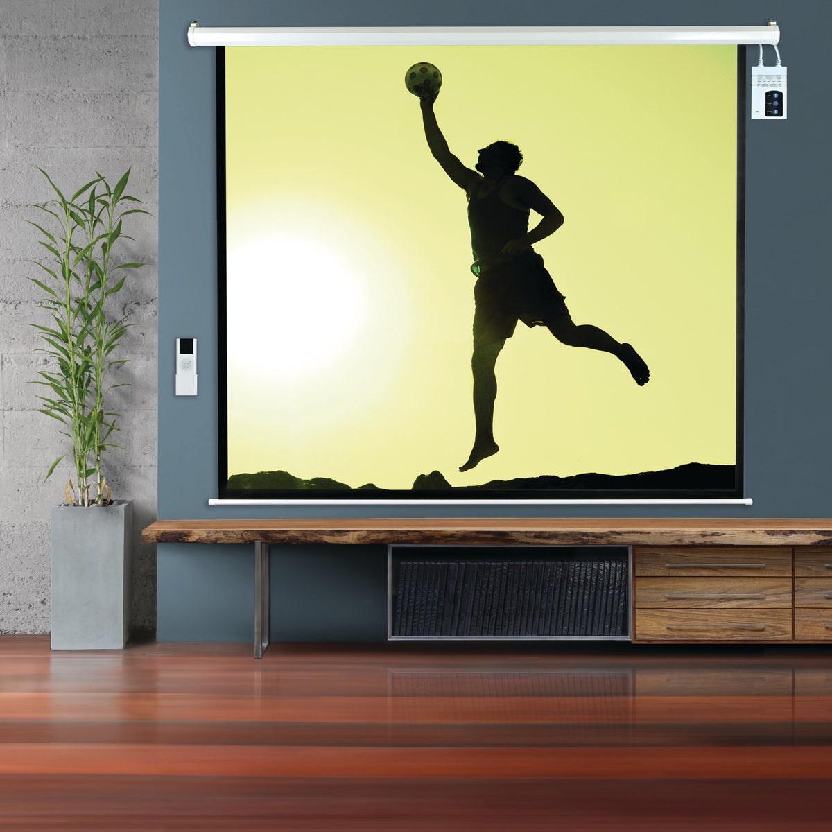 Pyle 72-In. Motorized Projector Screen - 7