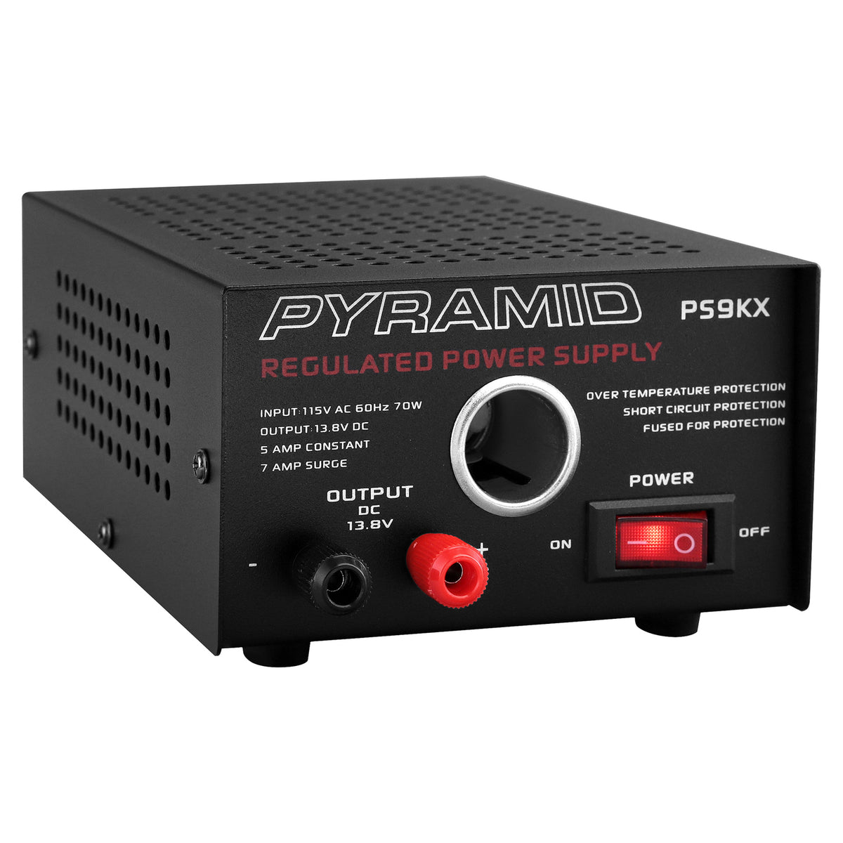 Pyramid Car Audio Gold Series 70-Watt-Input 5-Amp-Constant Bench Power