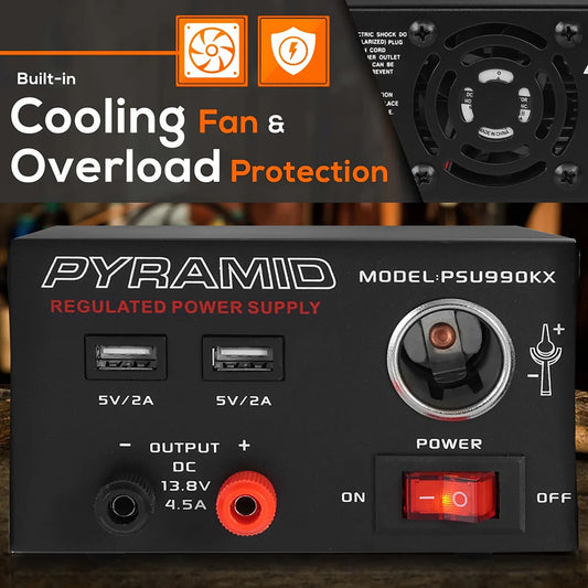 Pyramid Car Audio Hobbyist Desktop Bench Power Supply