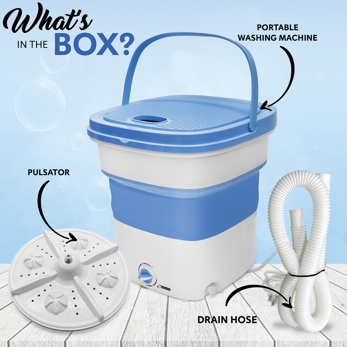 Pure Clean Foldable Mini Washing Machine