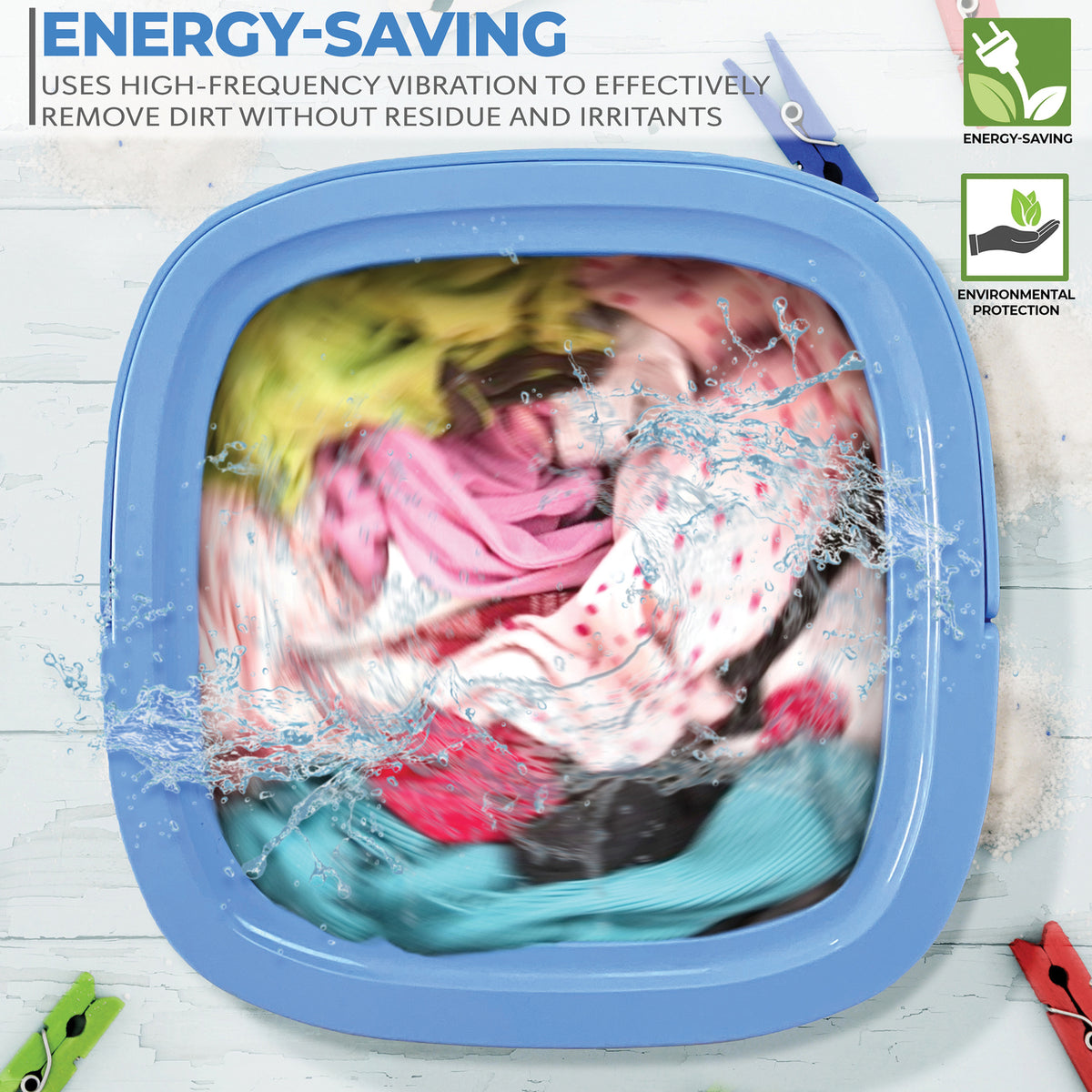 Pure Clean Foldable Mini Washing Machine - 7