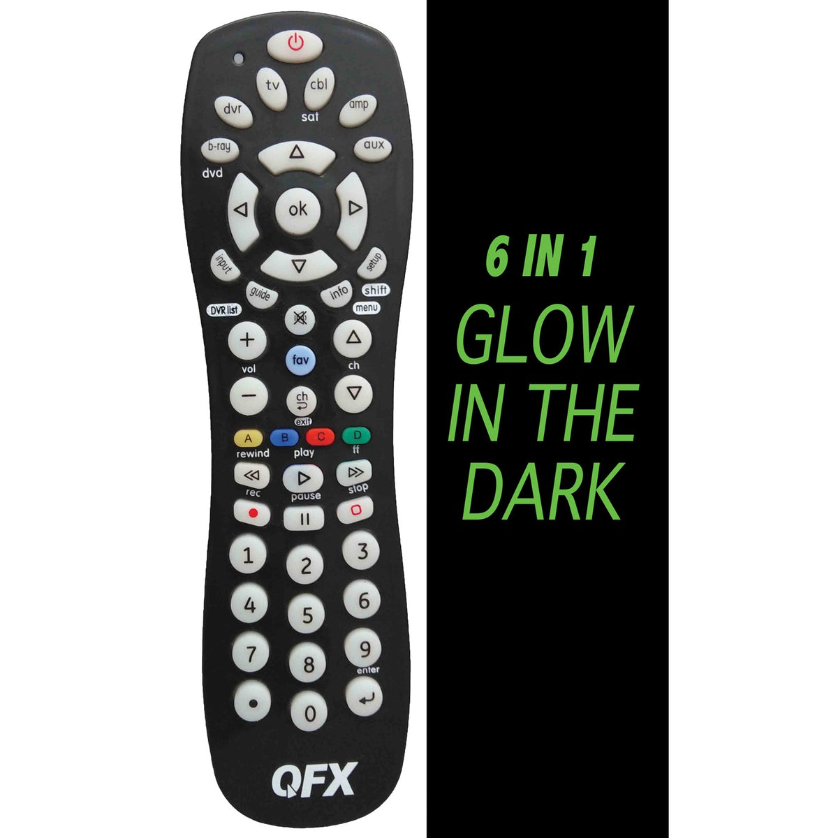 Qfx 6-Device Universal Remote - 3