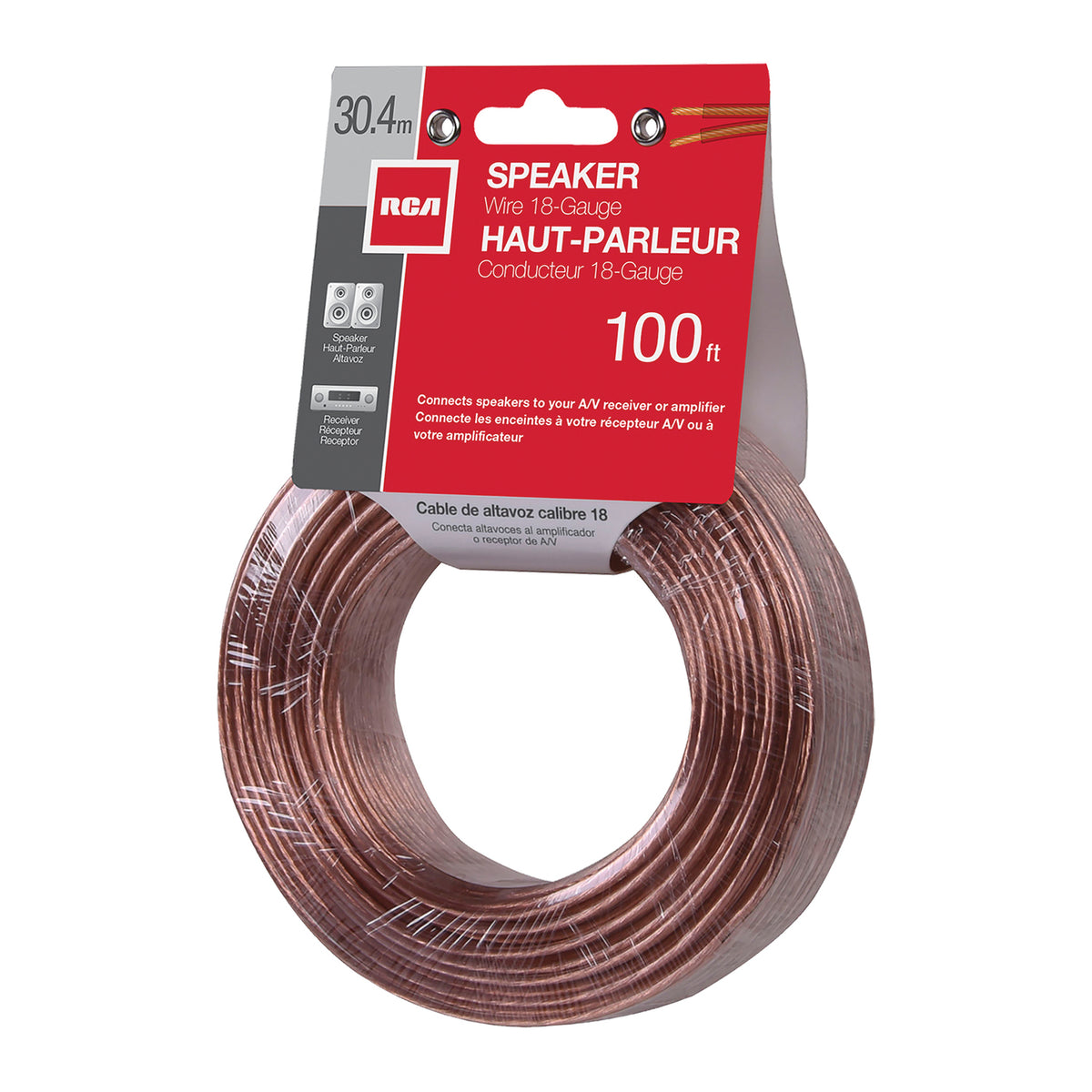 RCA 18-Gauge Speaker Wire (100 Ft.) - 6