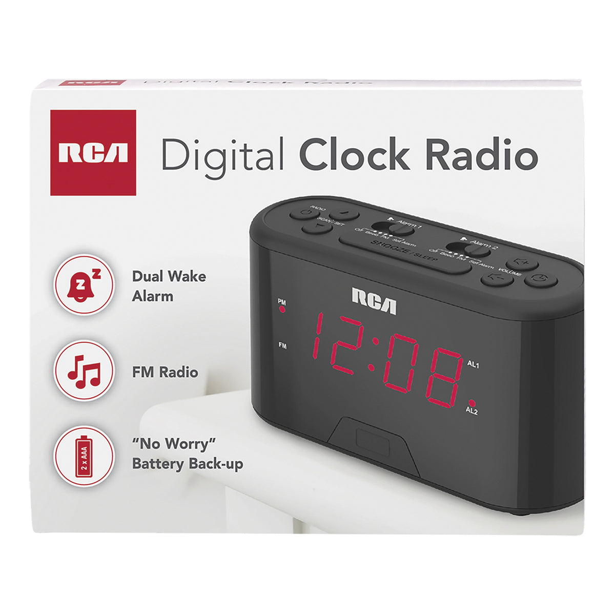 RCA Digital FM Radio Alarm Clock - 4