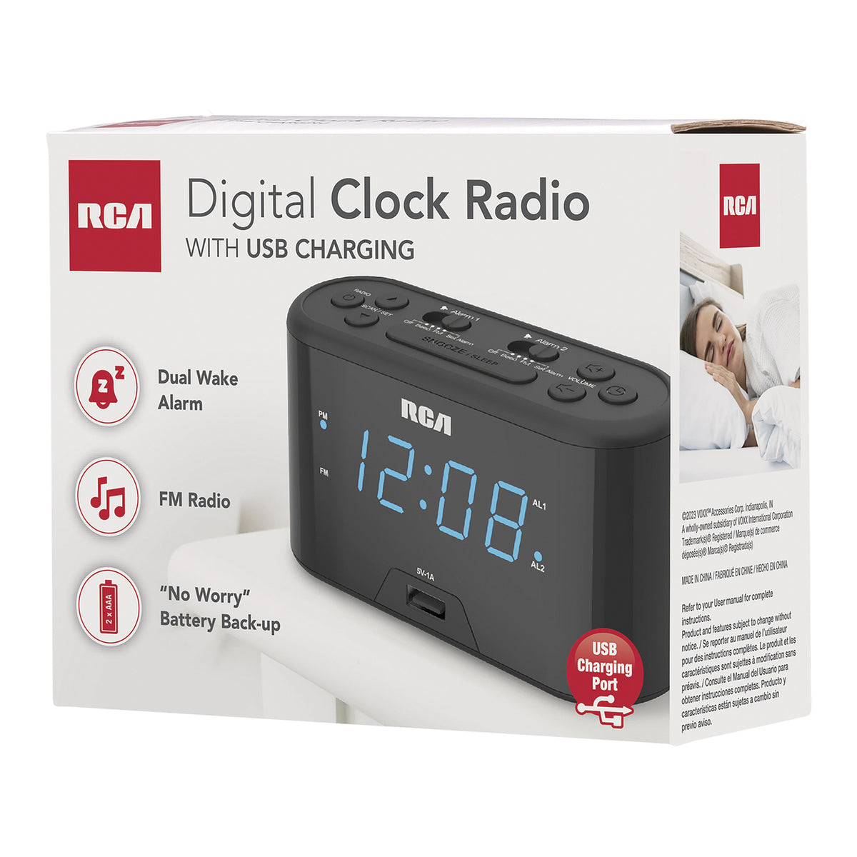 RCA Digital Radio Alarm Clock - 8