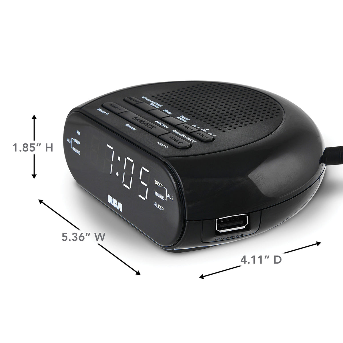 RCA Digital Radio Alarm Clock - 3