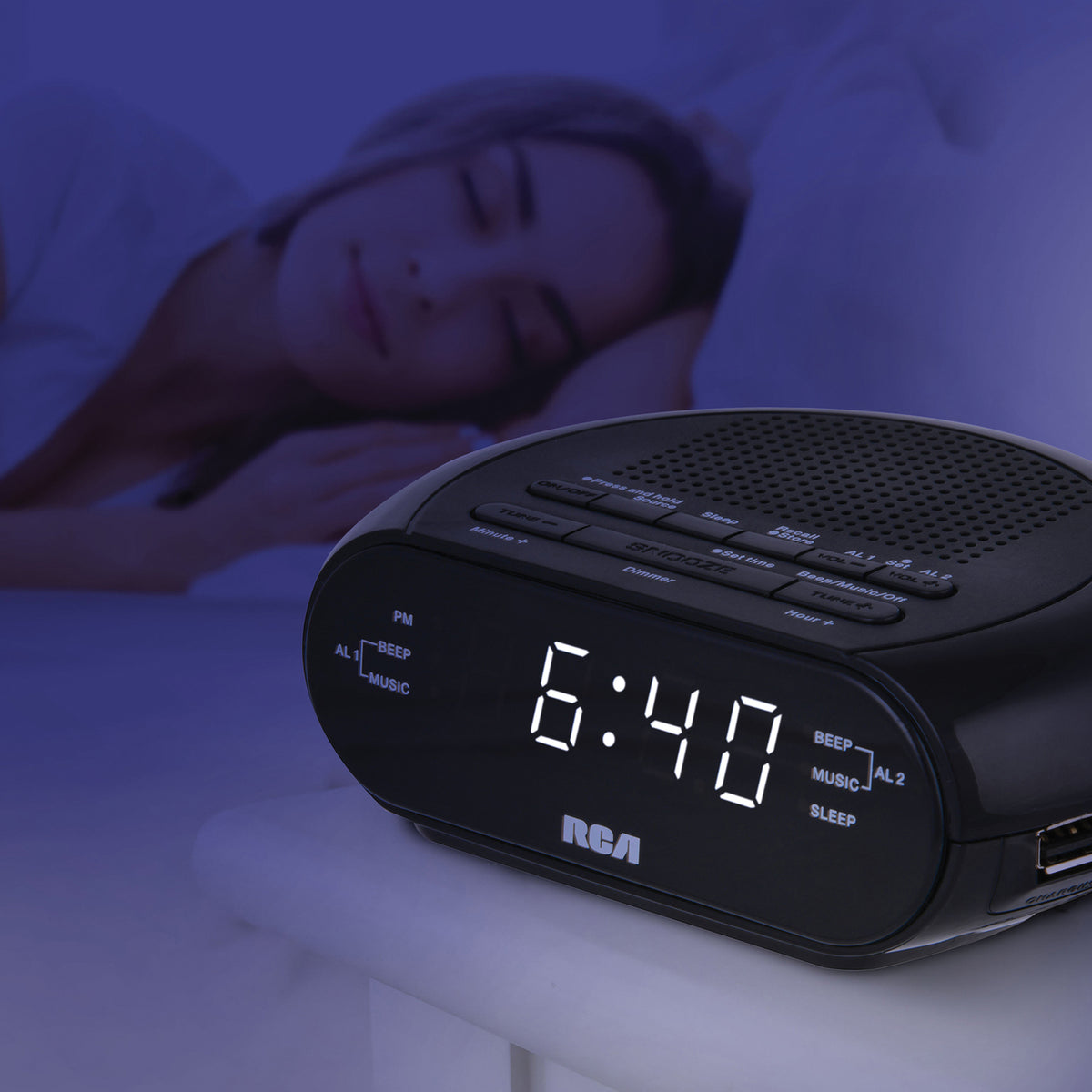 RCA Digital Radio Alarm Clock - 5