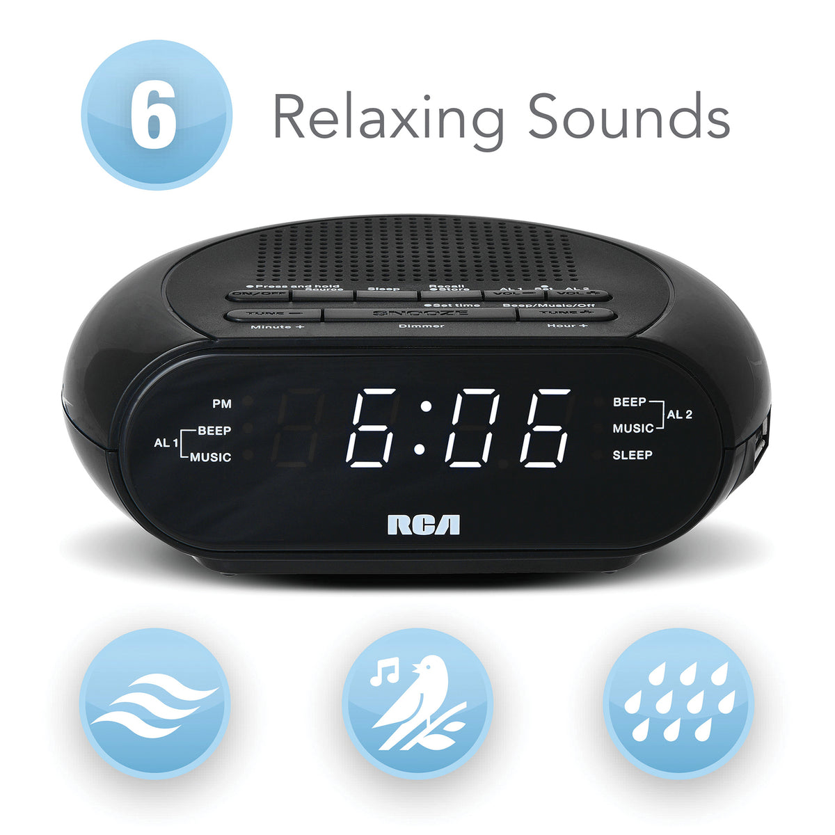 RCA Digital Radio Alarm Clock - 6