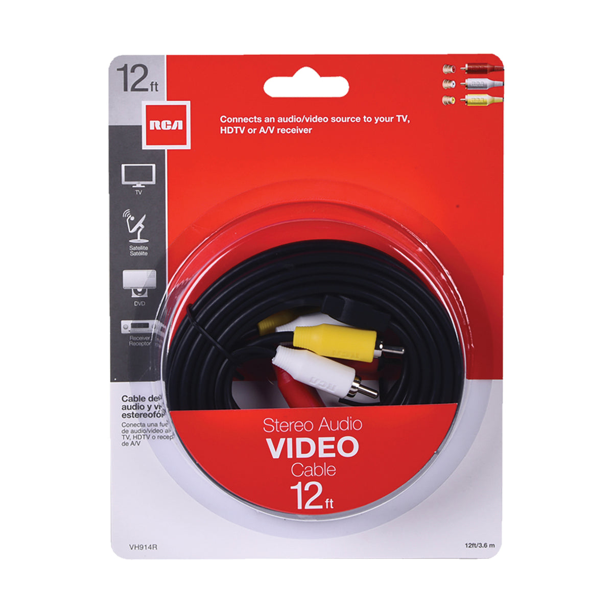 RCA Stereo A/V Cable (12 Ft.) - 3
