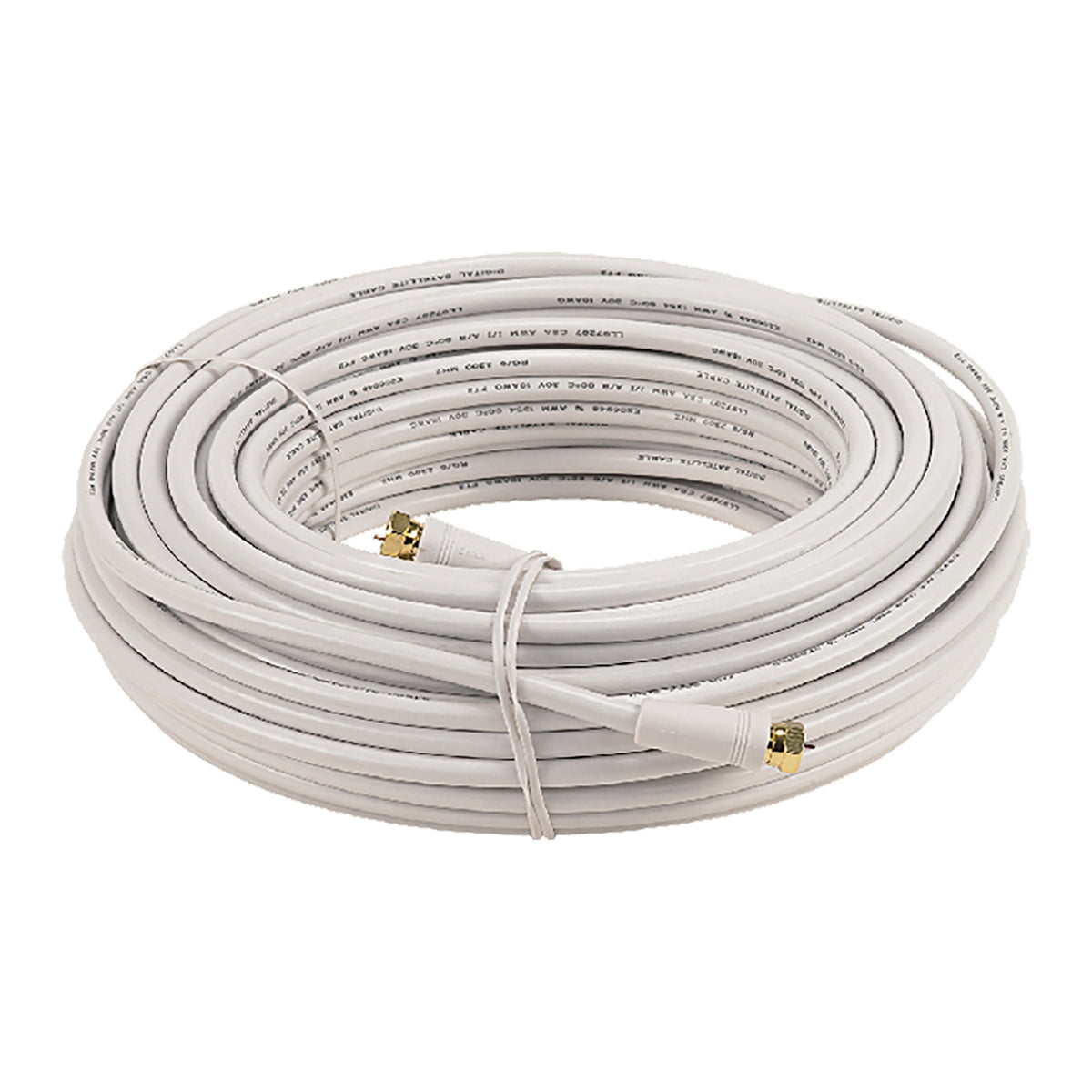 RCA RG6 Coaxial Cable with F-Connectors (50 Ft.; White) - 6