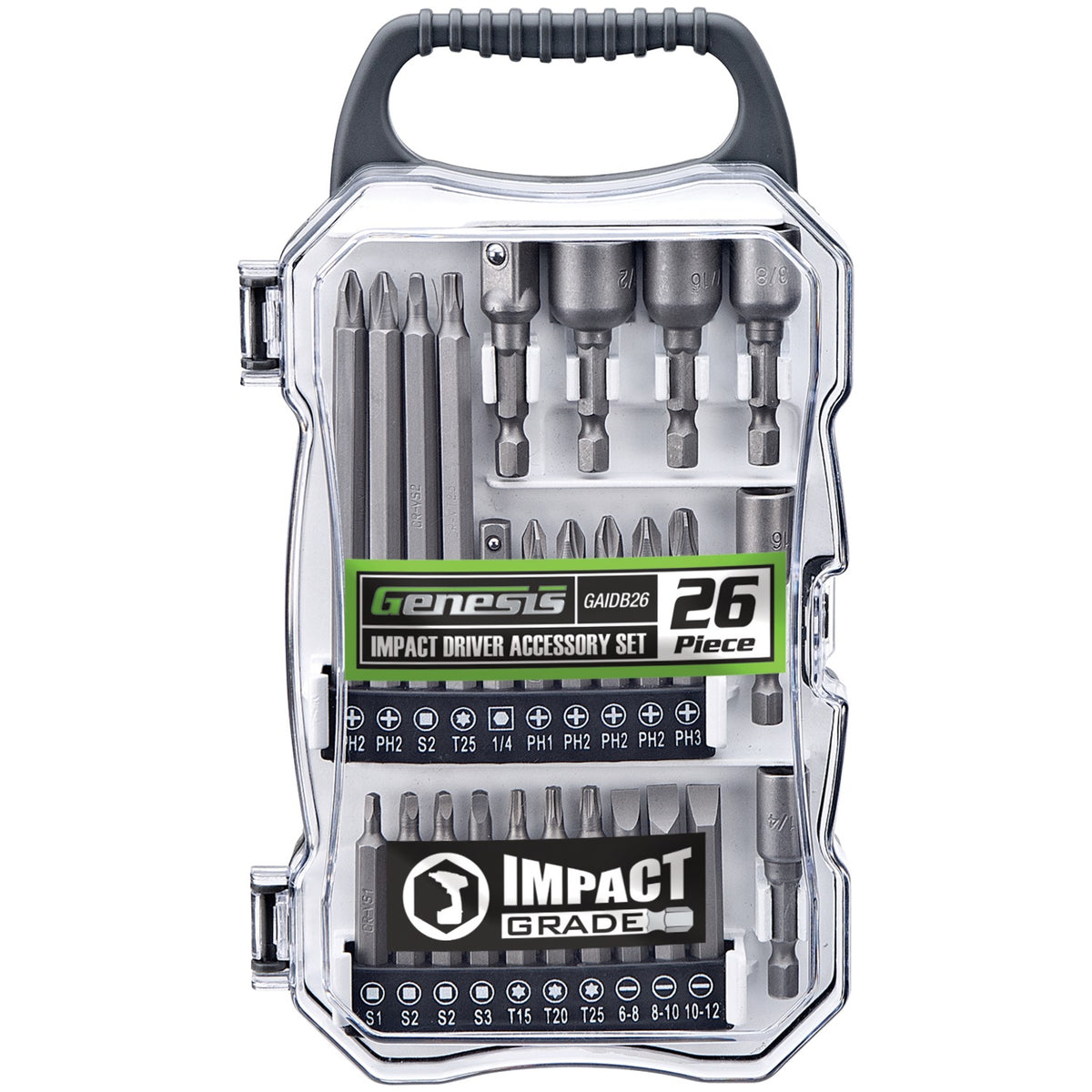 Genesis 26-Piece Impact Driver Accessory Set