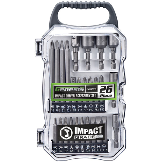 Genesis 26-Piece Impact Driver Accessory Set