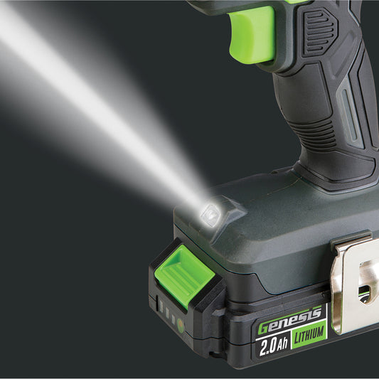 Genesis 20-Volt Cordless Li-Ion 2-Speed 1/2-In. Drill Driver