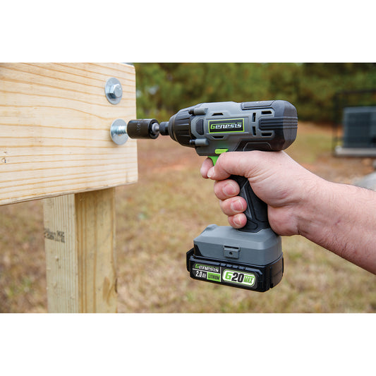 Genesis 20-Volt Cordless Li-Ion 1/4-In. Collet Impact Driver
