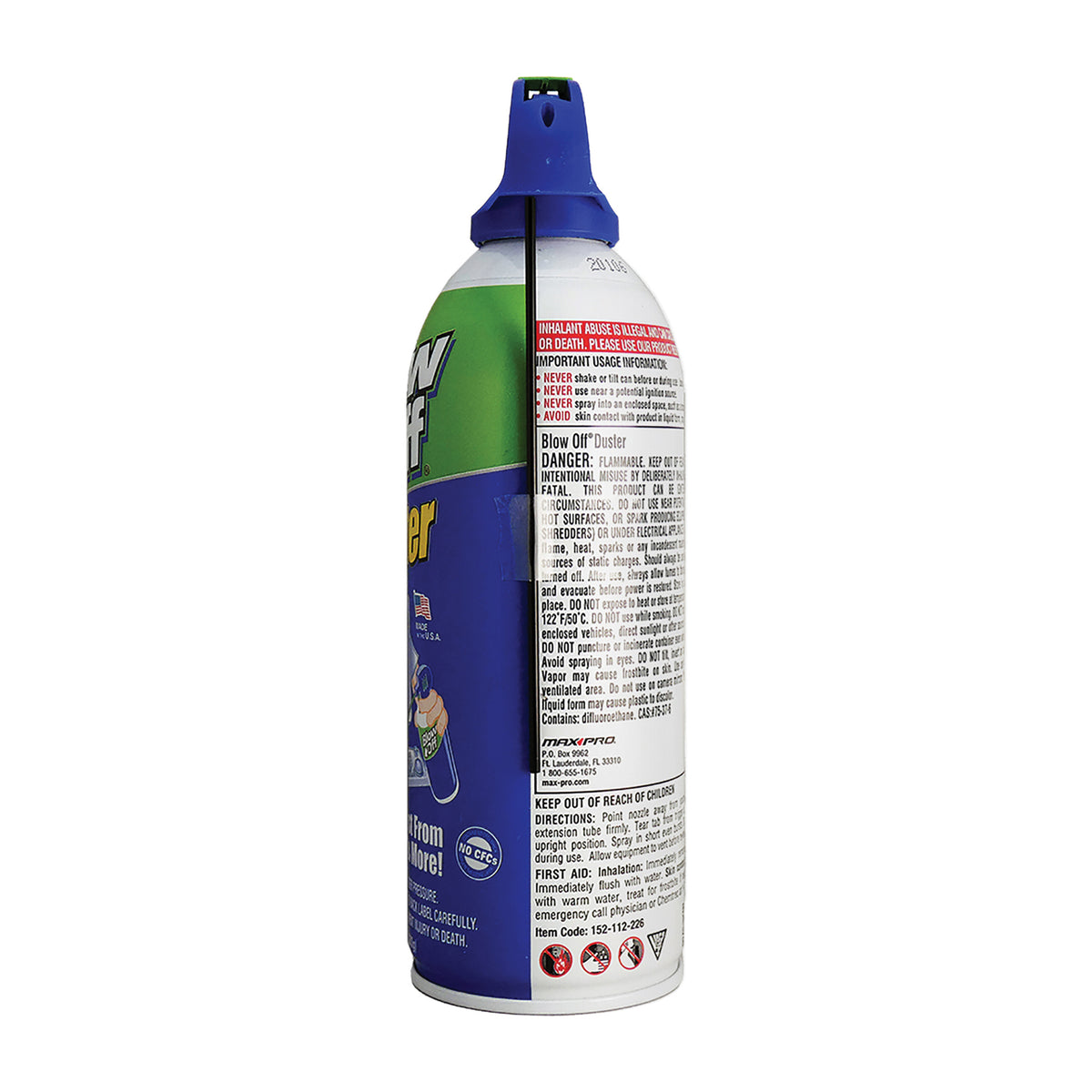 Blow Off Canned Air Duster, 10 Oz. Aerosol - 7