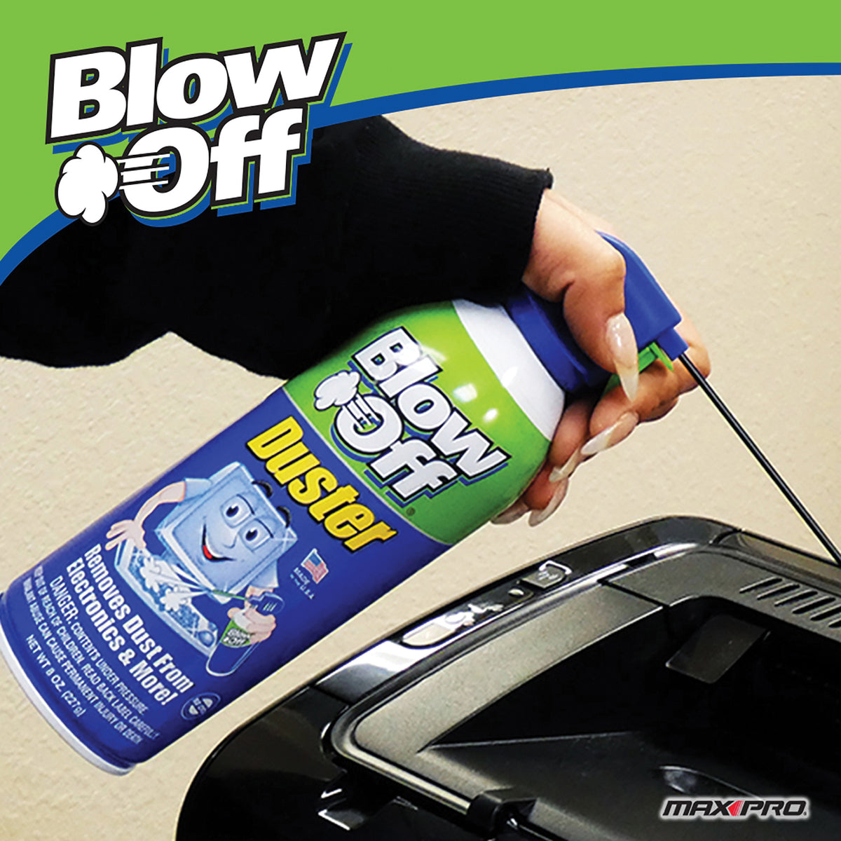 Blow Off Canned Air Duster, 10 Oz. Aerosol - 6