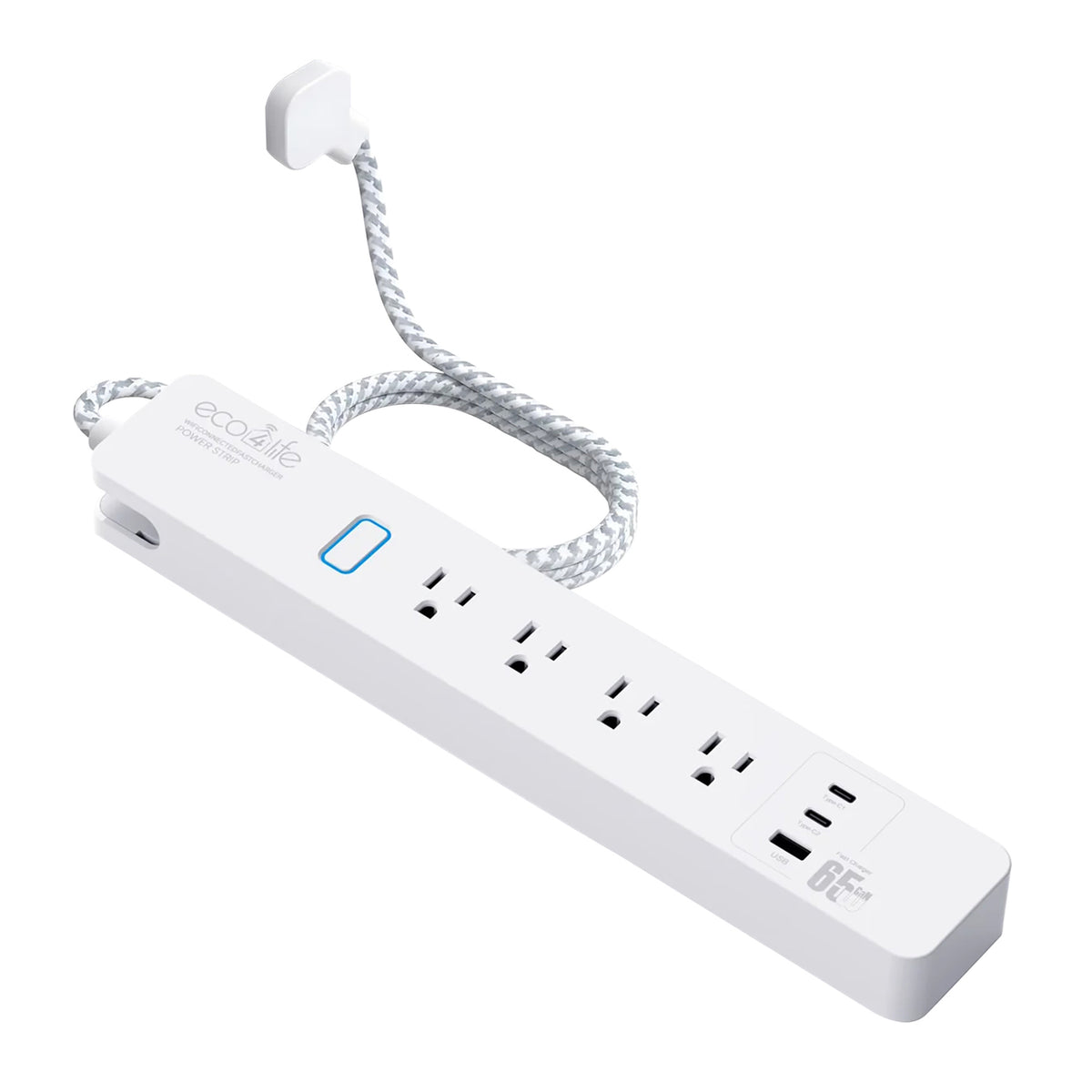eco4life 4-AC Outlet and 3-USB Port 900-Joules Smart Wi-Fi Surge Protector - 7