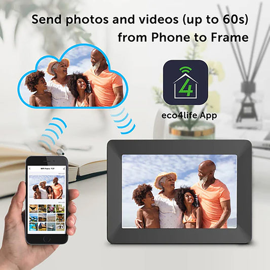 eco4life 10.1-In. Wi-Fi Digital Photo Frame