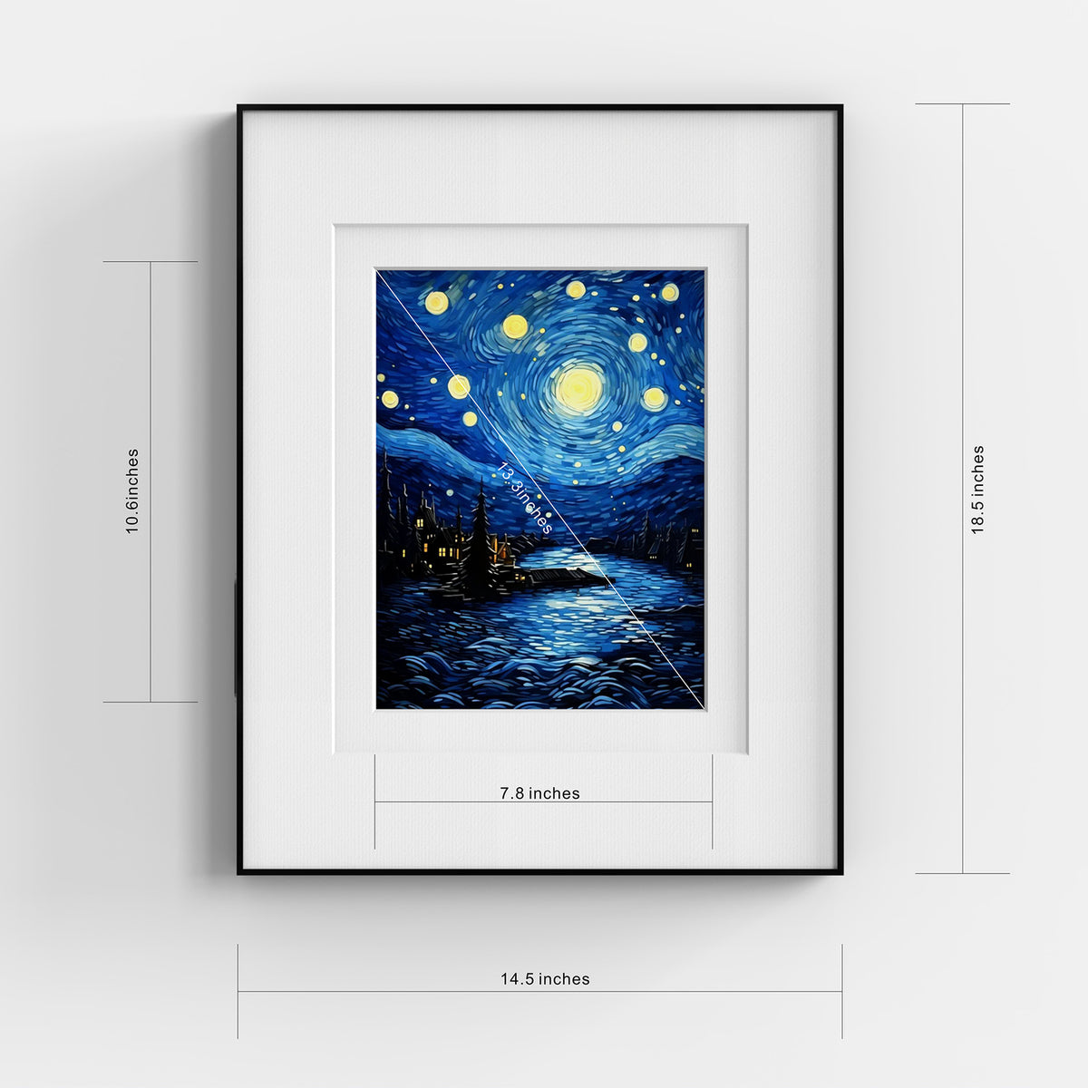Huessen 13.3-In. Wi-Fi Digital E-Ink/ePaper Art Photo Frame - 5
