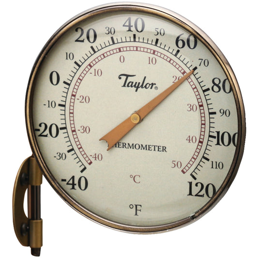 Taylor Precision Products Heritage Collection 4.25-In. Dial Thermometer — Bronze