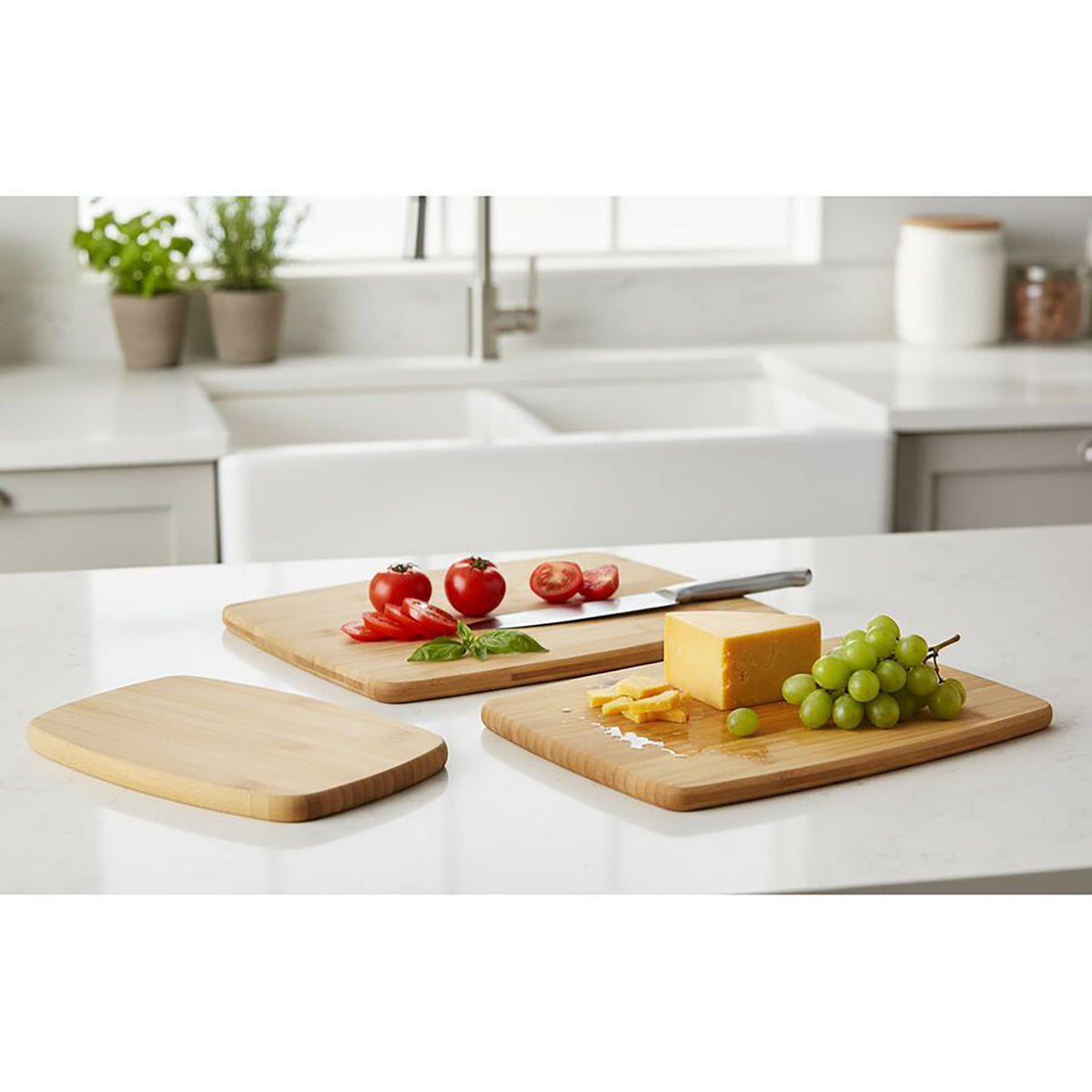Farberware Classic Bamboo Cutting Board Set, 3 Pack - 9
