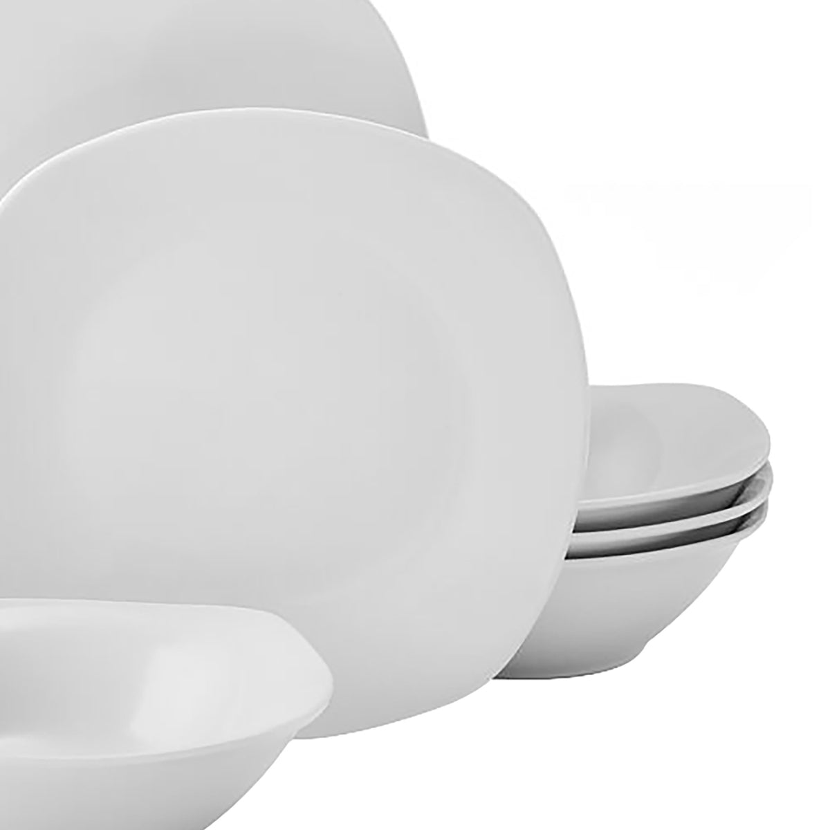 Studio Nova 12-Piece Square Porcelain Dinnerware Set - 3
