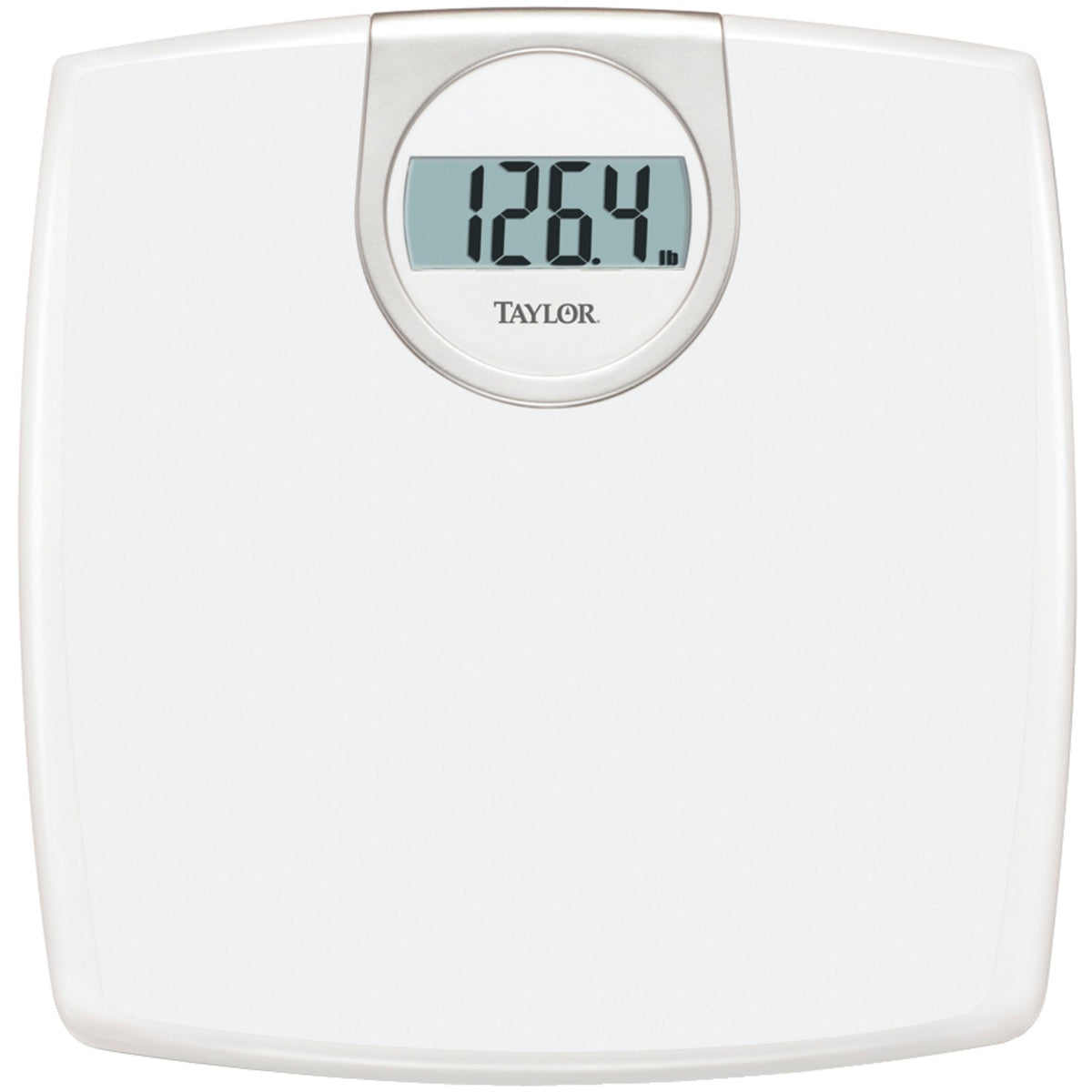 Taylor Precision Products LCD Readout 330-lb Capacity White Bathroom Scale