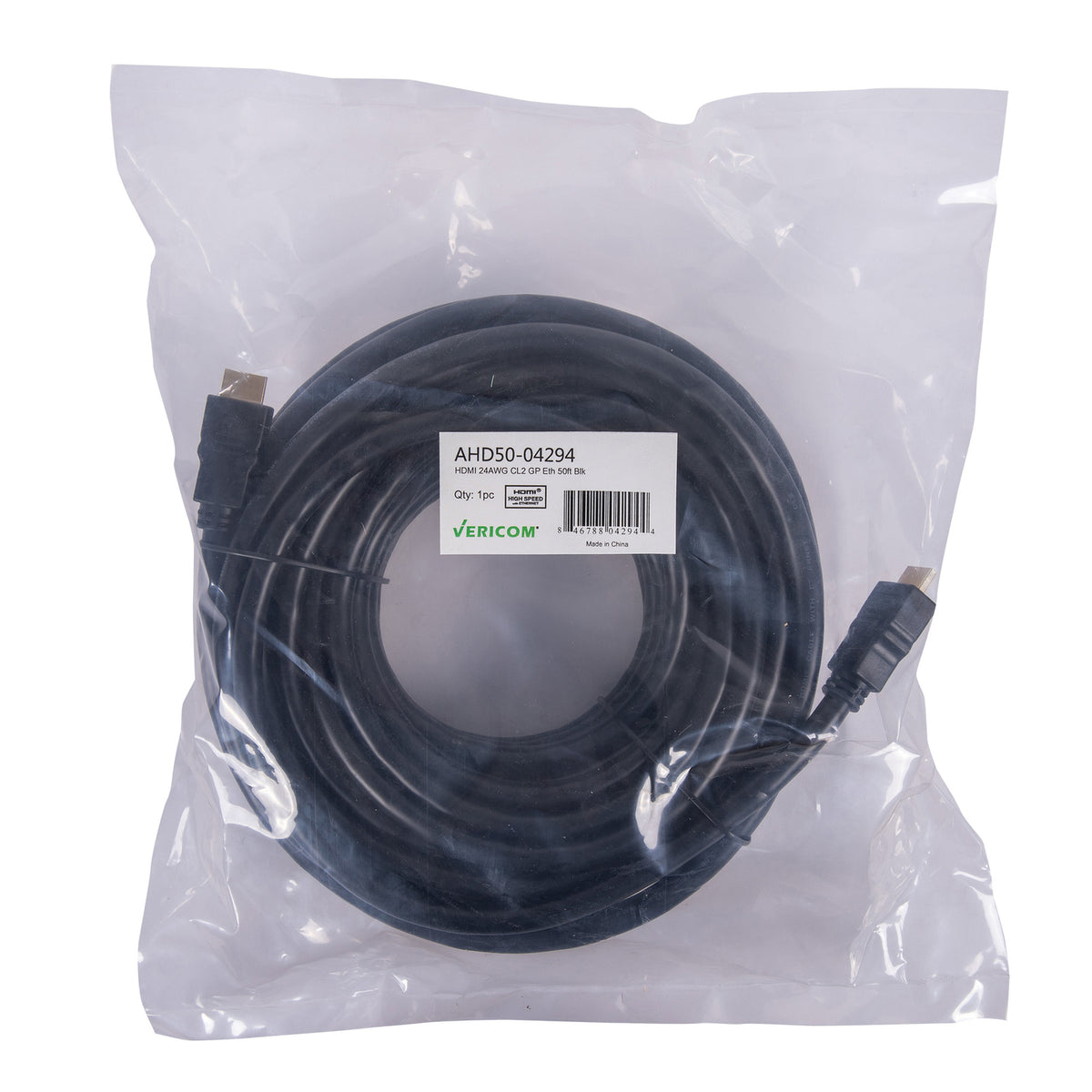 Vericom Vp Series High Speed 10.2-Gbps HDMI Cable — Black - 5