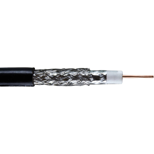Vericom RG6 Ccs Dual-Shield Coaxial Cable, 1000ft — Black