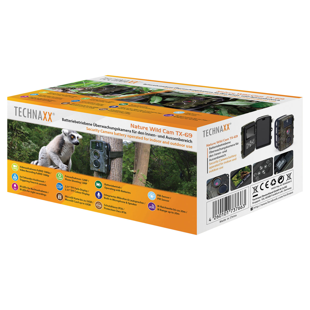 Technaxx 1080p Full HD Nature Wild Cam and Security Camera - 5