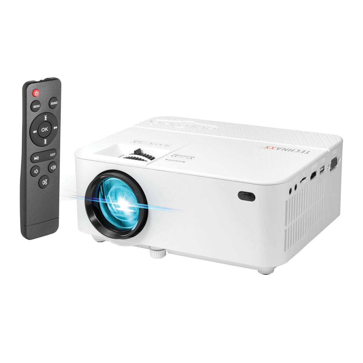 Technaxx Beamer 480p Mini-LED Projector, White, TX-113 - 3