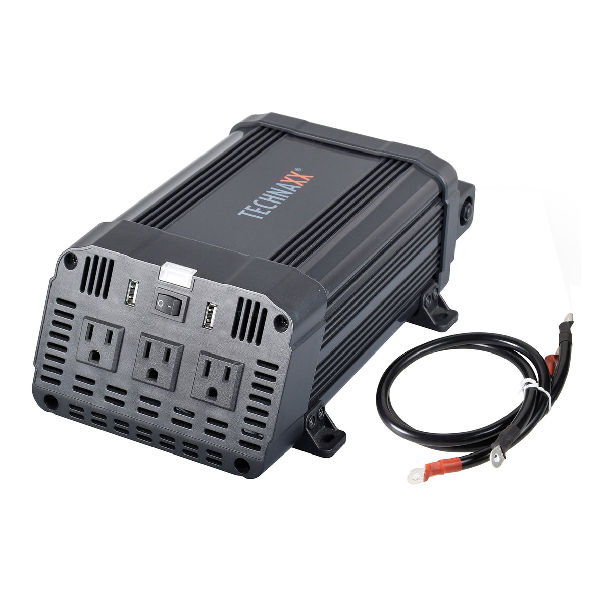 Technaxx 3-AC Outlet and 2-USB Port 1,200-Continuous-Watt TE16 Vehicle