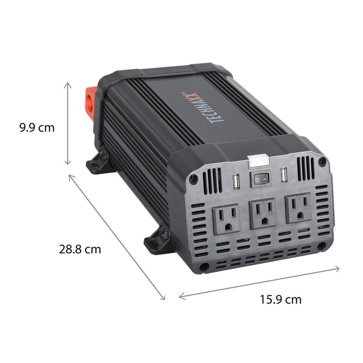 Technaxx 3-AC Outlet and 2-USB Port 1,200-Continuous-Watt TE16 Vehicle - 5