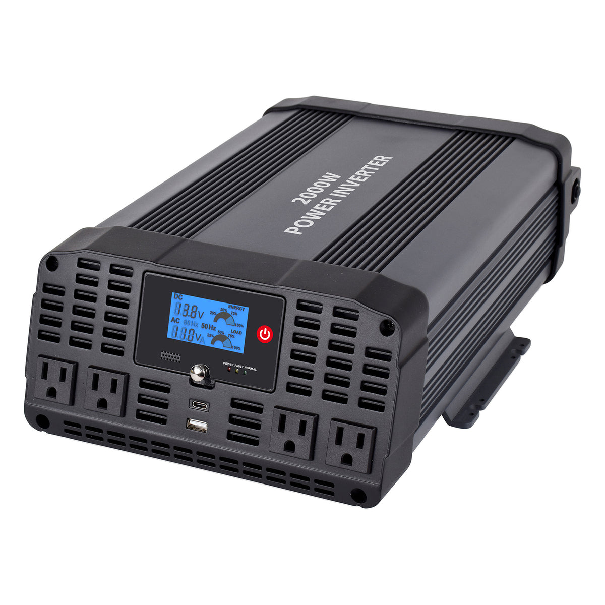 Technaxx 4-AC Outlet and 2-USB Port 2,000-Continuous-Watt TE22 Pure Sine - 6
