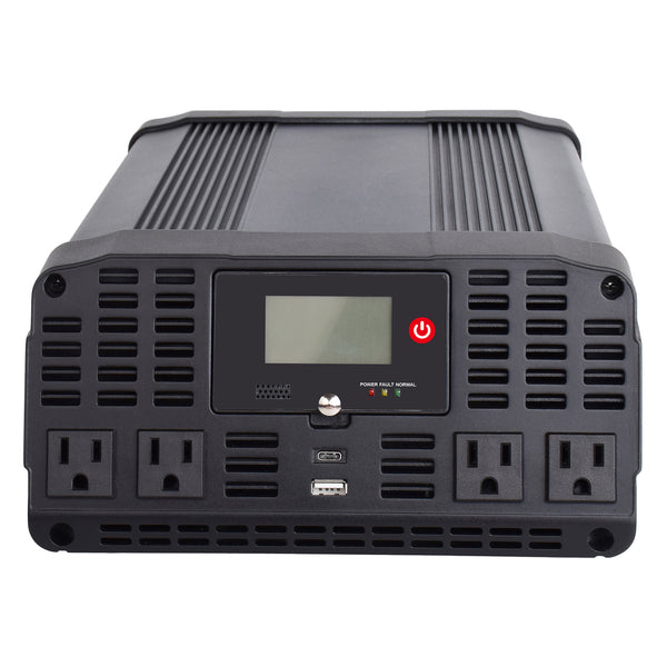 Technaxx TE22 de Onda Pura con 4 Tomas de CA y 2 Puertos USB de 2.000 Vatios Continuos