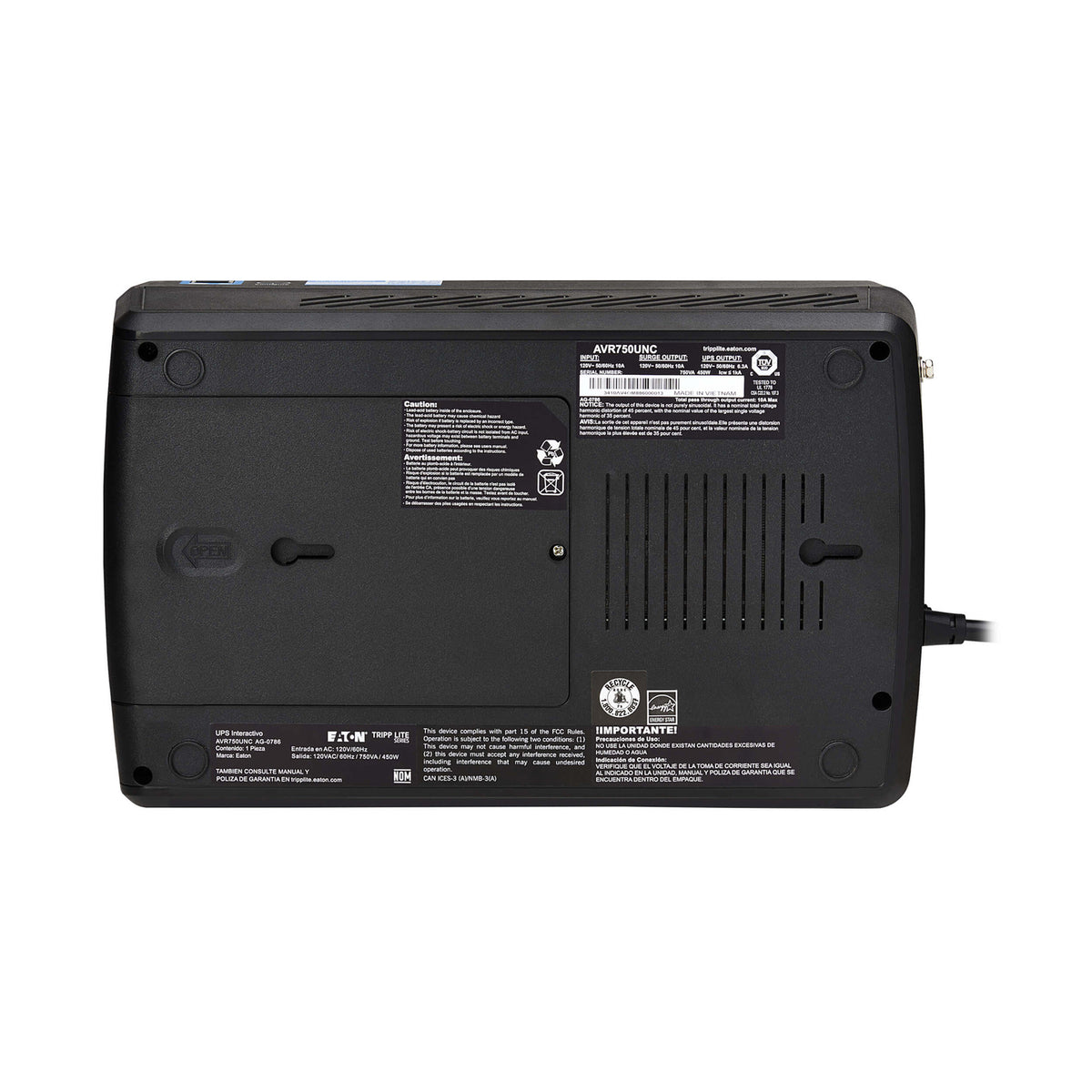 Tripp Lite by Eaton 12-AC Outlet and LAN/Coax 750-VA/450-Watt - 2