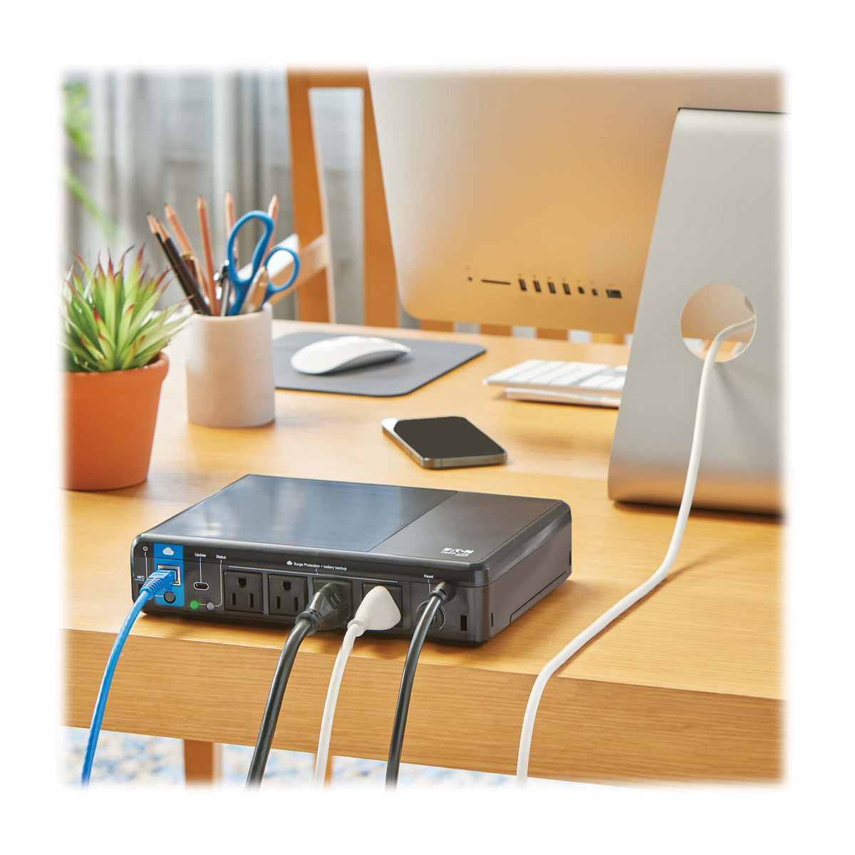 Tripp Lite by Eaton 4-AC Outlet 600-VA/300-Watt PC/Network/POS - 3