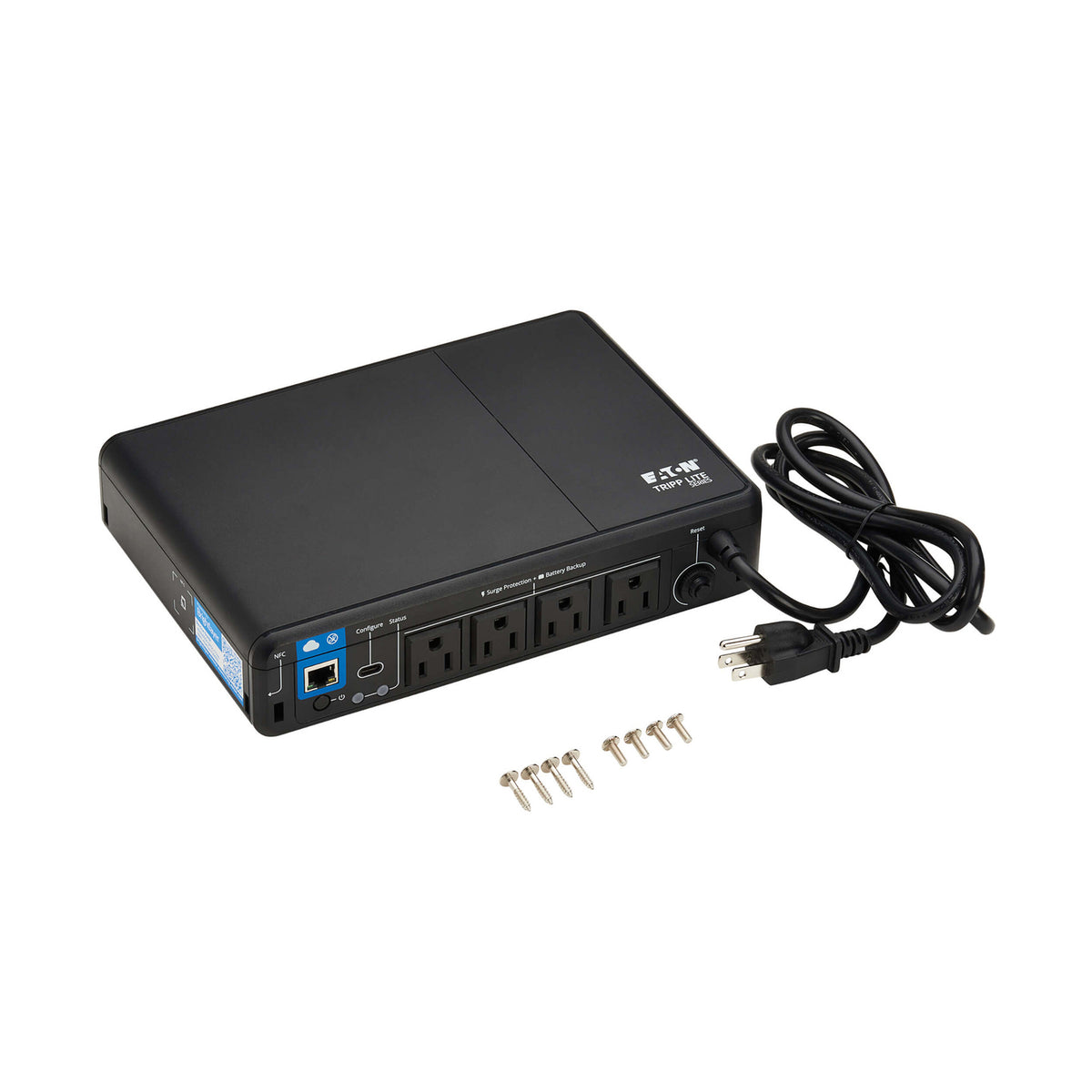 Tripp Lite by Eaton 4-AC Outlet 600-VA/300-Watt PC/Network/POS - 9