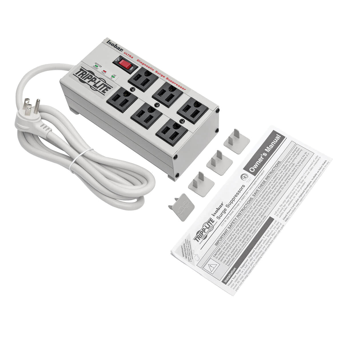 Tripp Lite by Eaton 6-AC Outlet 3,330-Joules Isobar Metal Surge Protector - 8