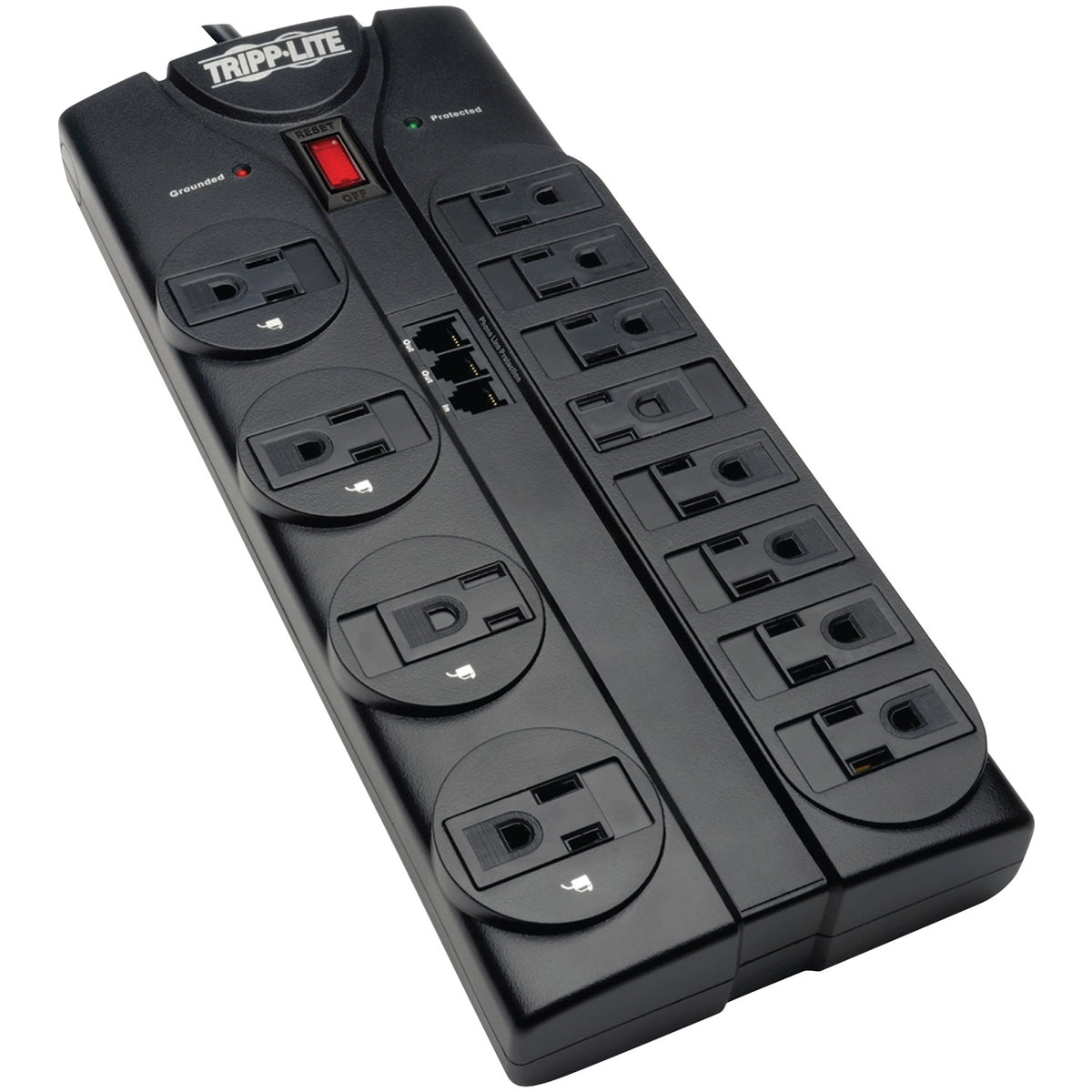 Tripp Lite by Eaton 12-AC Outlet and Telco 2,160-Joules Protect It! Surge