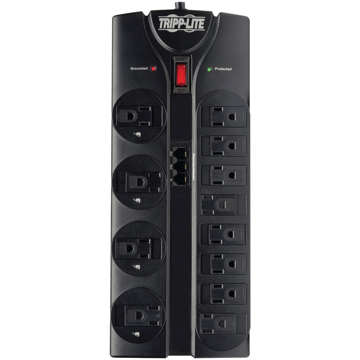 Tripp Lite by Eaton 12-AC Outlet and Telco 2,160-Joules Protect It! Surge - 2