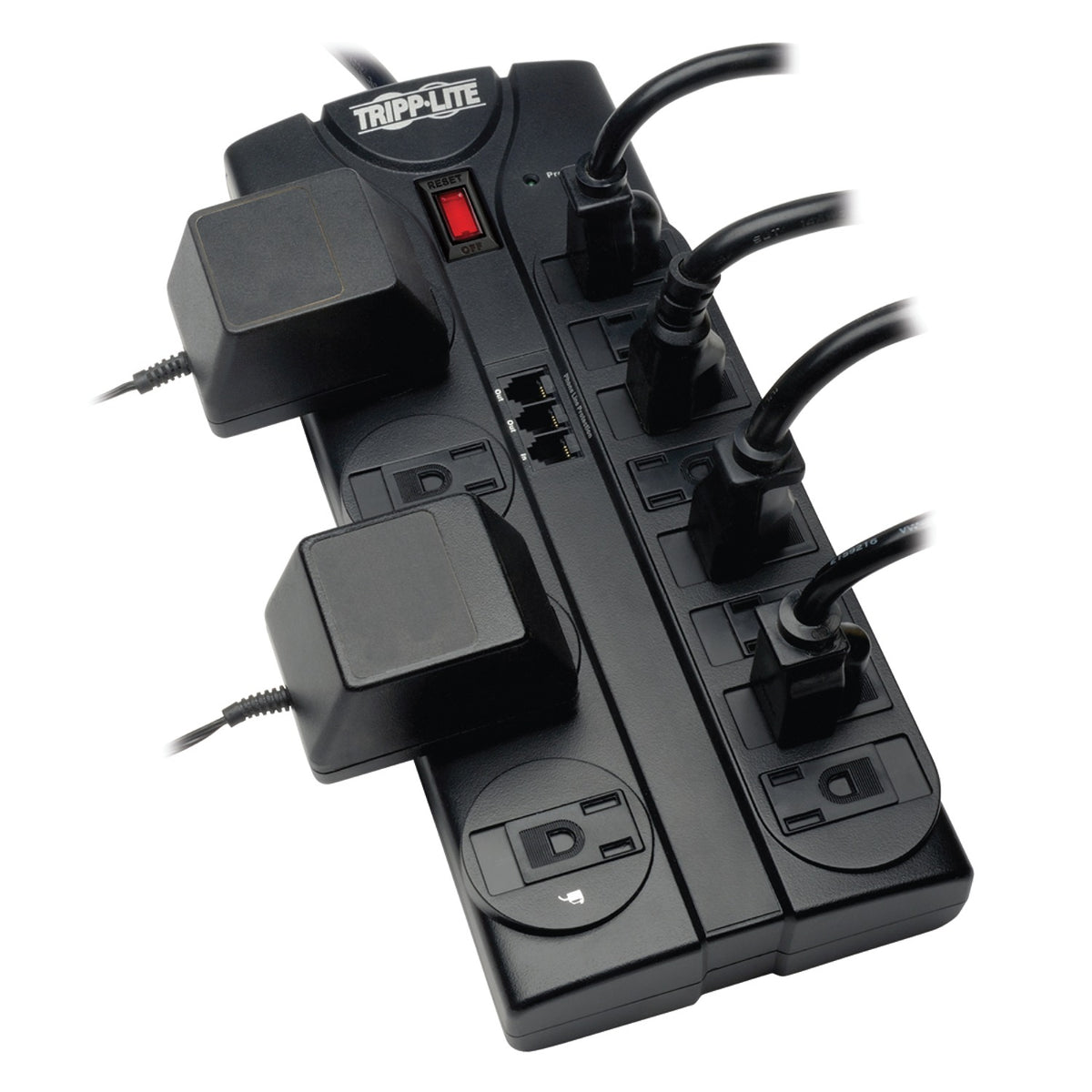 Tripp Lite by Eaton 12-AC Outlet and Telco 2,160-Joules Protect It! Surge - 4