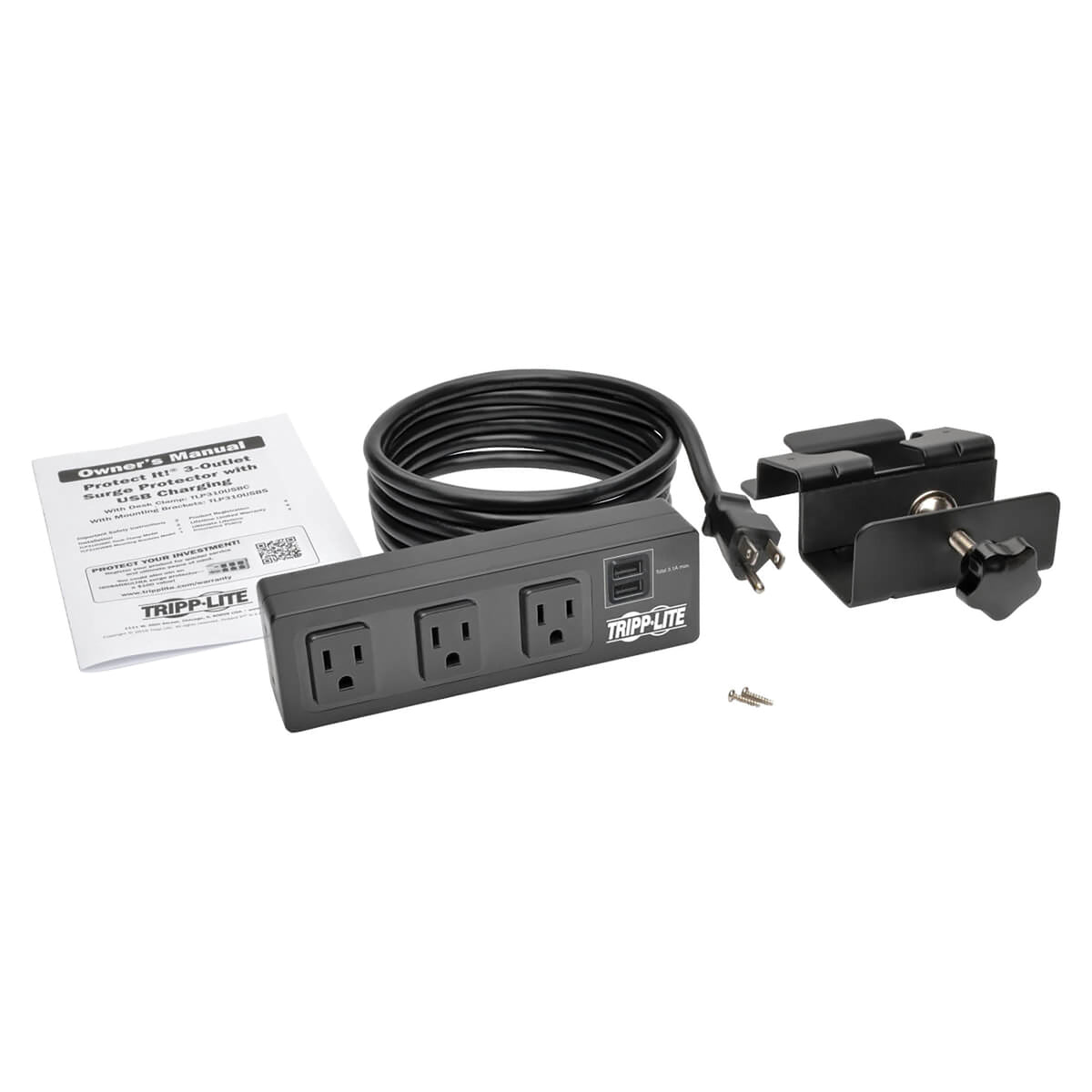 Tripp Lite by Eaton 3-AC Outlet and 2-USB Port 510-Joules Protect It! - 7