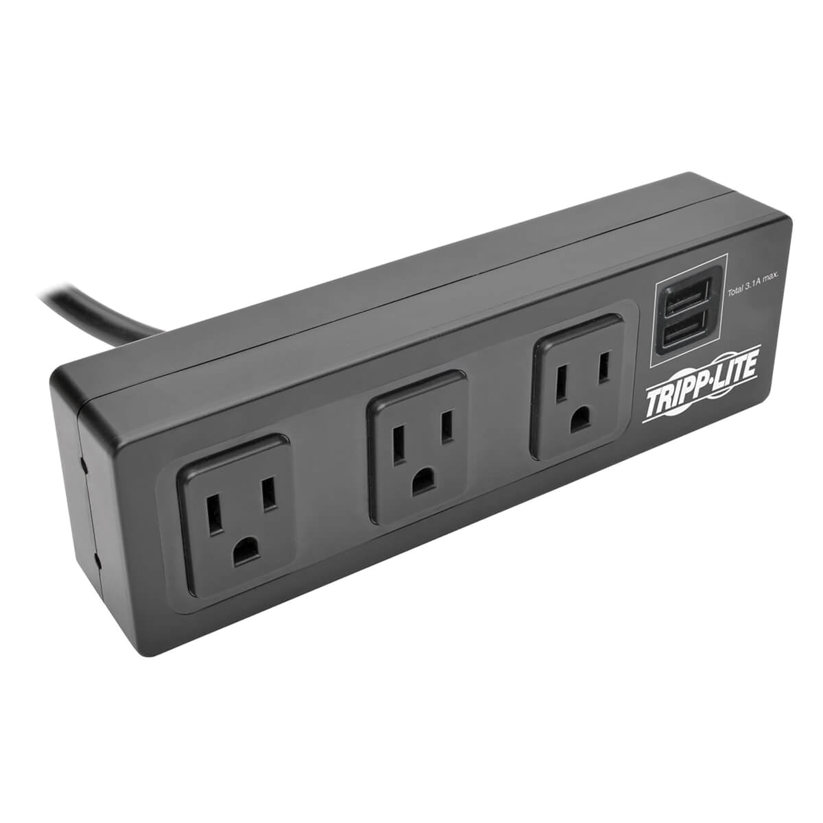 Tripp Lite by Eaton 3-AC Outlet and 2-USB Port 510-Joules Protect It! - 3