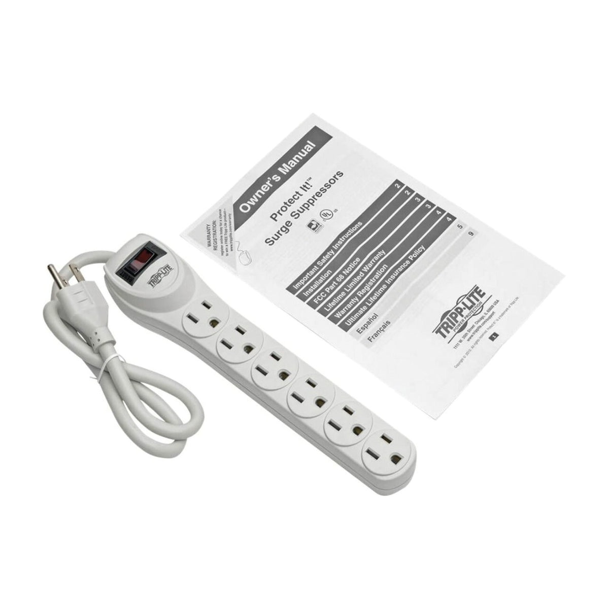 Tripp Lite by Eaton 6-AC Outlet 180-Joules Protect It! Home Computer Surge - 4