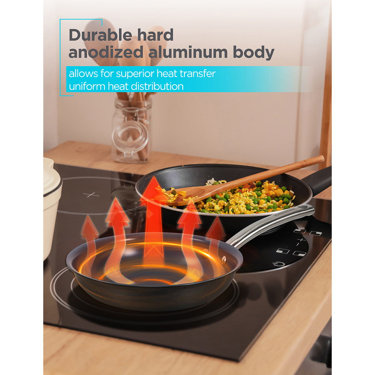 BLACK+DECKER 12-Piece Ceramic and Aluminum Cookware Set