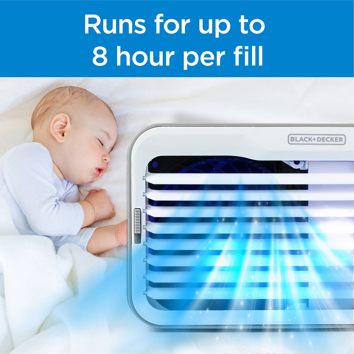 BLACK+DECKER 3-Speed Portable USB-Powered Desktop Evaporative Air Cooler - 5