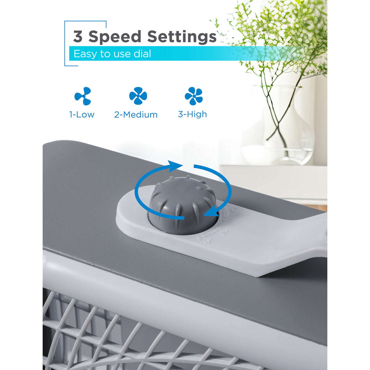 BLACK+DECKER 20-In. 3-Speed Portable Box Fan - 4