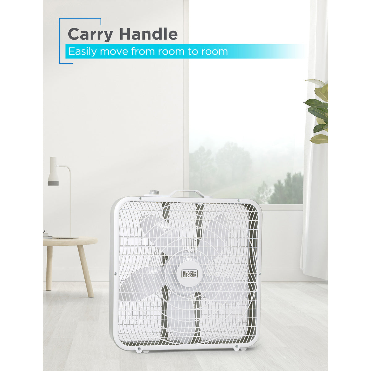 BLACK+DECKER 20-In. 3-Speed Portable Box Fan - 5